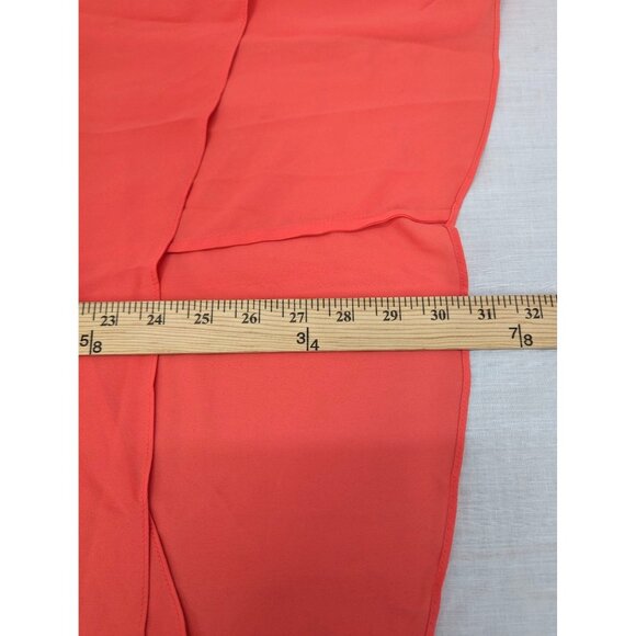 Cato Woman Orange Sleeveless Polyester Blouse Asymmetrical Hem Line Size 22/24W - Picture 9 of 11
